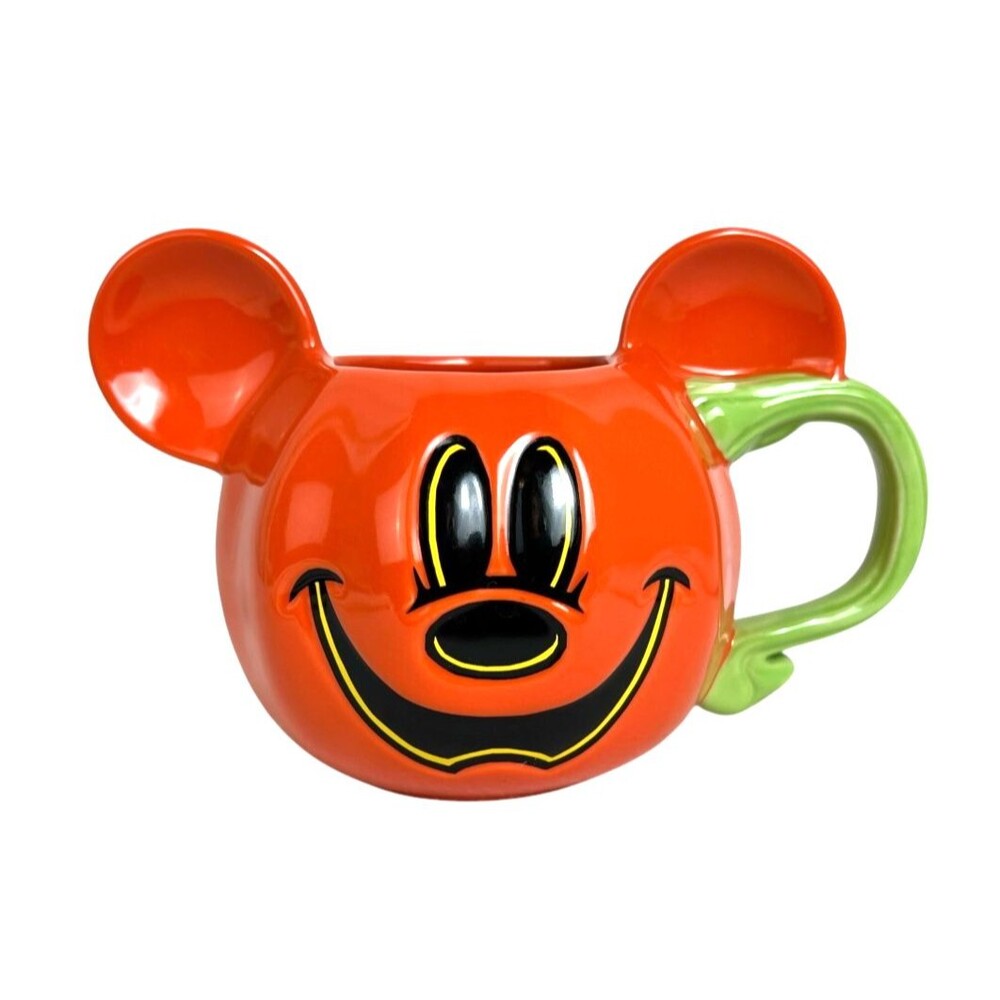 Disney Mickey Mouse Pumpkin 18 oz Coffee Mug  NWOT  Jack-o-Lantern  Halloween
